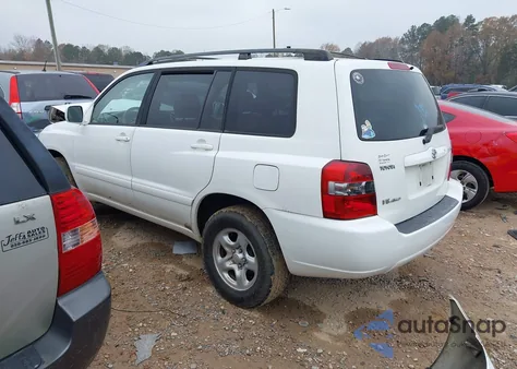 2007 Toyota Highlander V6 z USA, uszkodzony, nr VIN JTEEP21A870228550